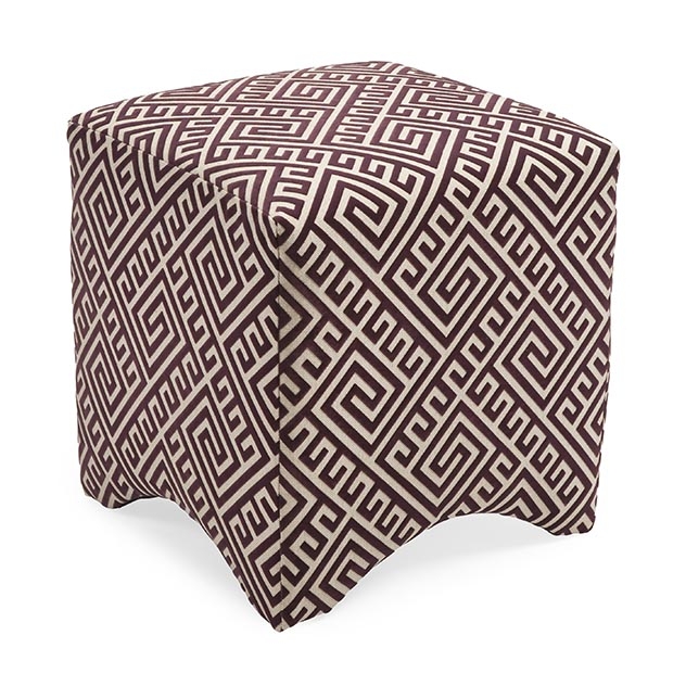 Marisa Graphic Ottoman - Purple