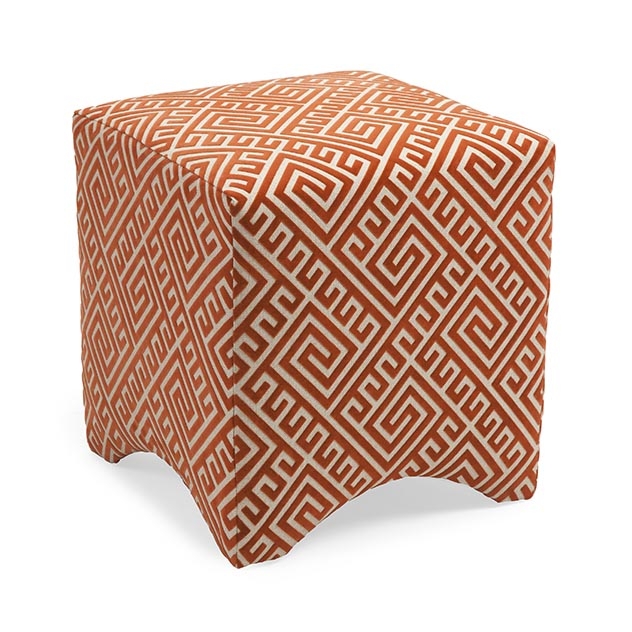 Marisa Graphic Orange Ottoman