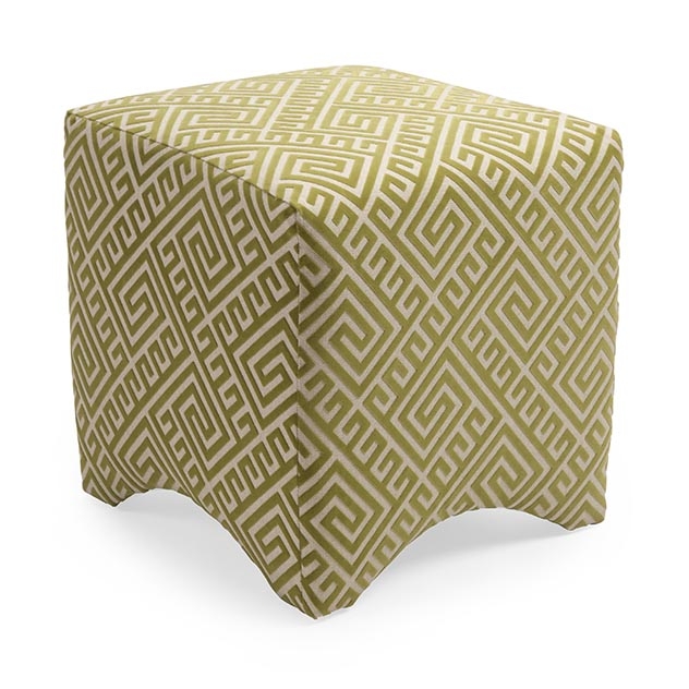 Marisa Graphic Green Ottoman