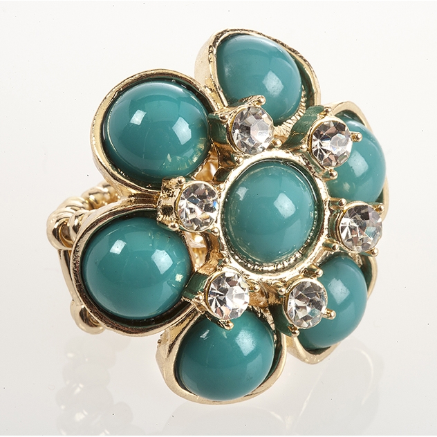 BTQ Blue Flower Ring