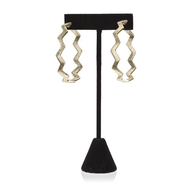 BTQ Gold Zigzag Earrings