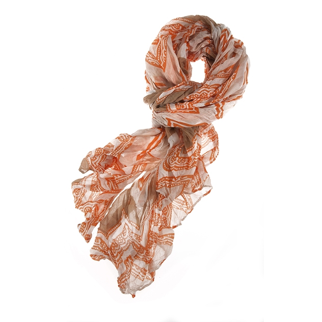 BTQ Orange Crush Chevron Scarf