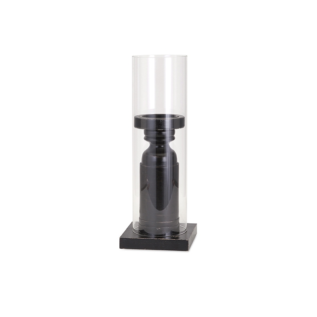 Ella Elaine Small Wood and Glass Candleholder