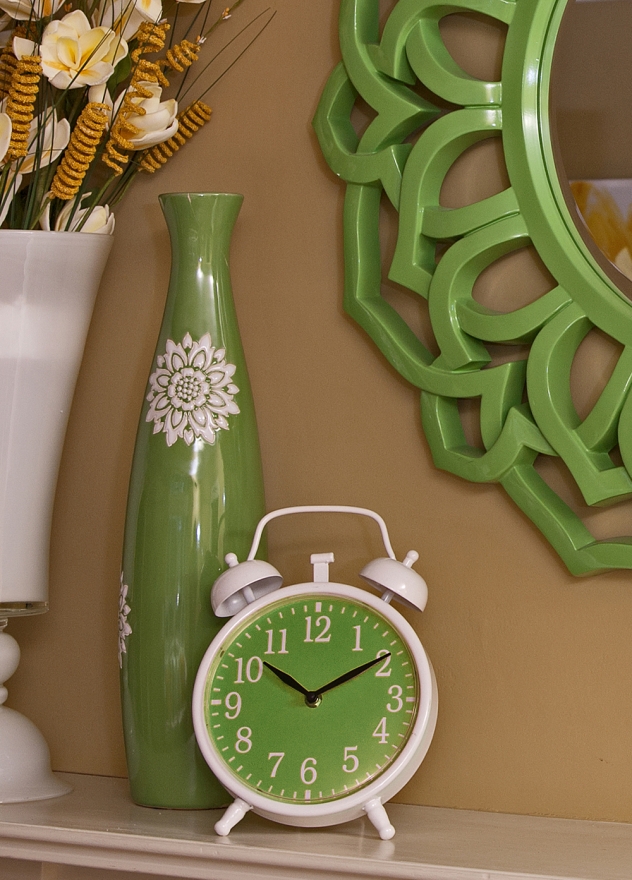 Essentials Green Face Clock