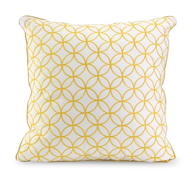 Essentials Yellow Embroidered Pillow