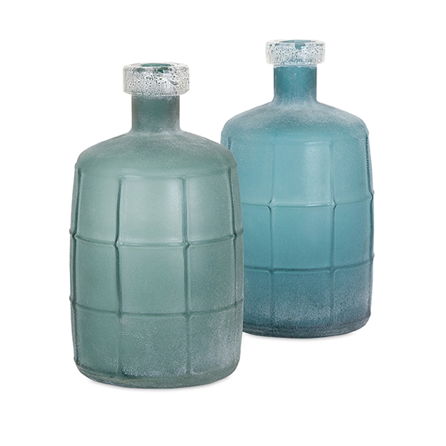 Ella Elaine Frosted Glass Jugs - Ast 2