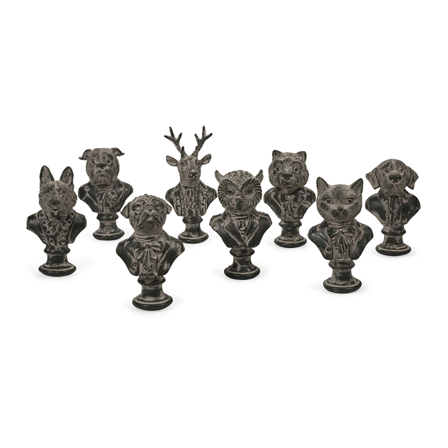 Jefferson Suited Animal Busts - Ast 8
