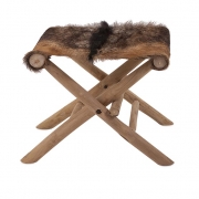Andros Animal Hide Folding Stool