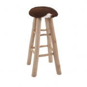 Andros Animal Hide Barstool