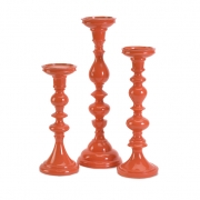Essential Orange Candle Holders - Set of 3