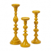 Essentials Mellow Yellow Candle Holders - Set of 3