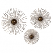 Sunburst Wall Medallions - Set of 3