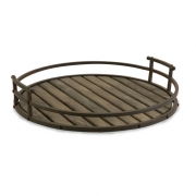 CKI Vermont Iron and Wood Tray
