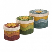 Talise Woven Rafia Boxes - Set of 3