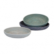 Adriel Rattan Trays - Set of 3