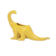 Dinosaur Yellow Ceramic Planter