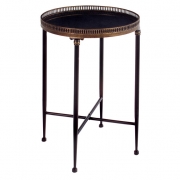 Round Black Accent Table