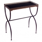 Rectangular Black X-Leg Accent Table