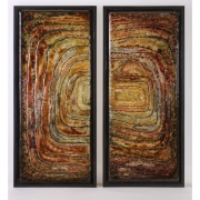 Collage Glass Wall Decor - Set of 2