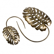 CKI Gilded Split Philo Leaf Accents - Set of 2