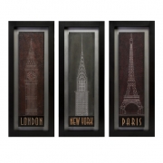 Wooden Wall Decor - set of 3