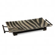 CKI Grevy's Glass Tray with Metal Stand
