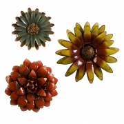 Felicity Dimensional Flower Wall Decor - Set of 3