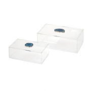 Agate Acrylic Boxes - Set of 2