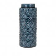 Iris Large Blue Canister