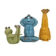 Yoga Frog Statuaries - Set of 3