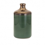 Melenia Large Green and Bronze Vase