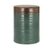 Melenia Green and Bronze Garden Stool