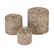 Emerson Pierced Boxes with Lids - Set of 3
