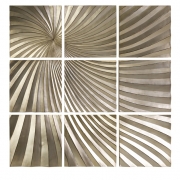 CKI Mukkara Leaf 9 Panel Wall Decor