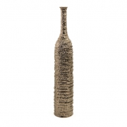 Zaras Tall Ceramic Bottle in Bronze Finish