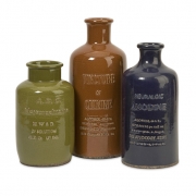 Vintage Elixir Bottles - Set of 3