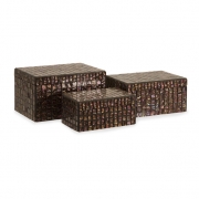 Orchid Mosaic Boxes - Set of 3