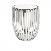Xanthia Steel and Mirror Accent Table