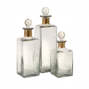 Hampshire Etched Decanters - Set of 3