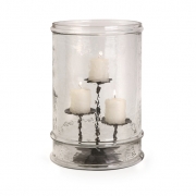 Tabitha Glass Cylinder with Three Pillar Holder
