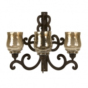 Forged Iron Triple Wall Sconce