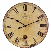Large Wall Clock with Pendulum