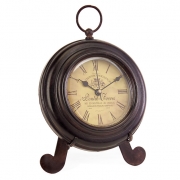 Brown Iron Desk Clock
