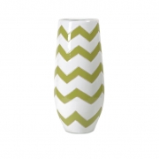 Essentials Green Apple Chevron Vase
