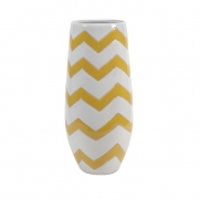 Essentials Mellow Yellow Chevron Vase
