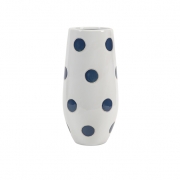 Essentials Marine Blue Polka-Dot Vase