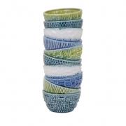 Stacked Bowl Tall Vase