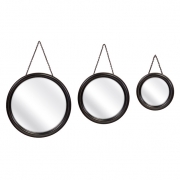 Round Hanging Mirrors - Set of 3