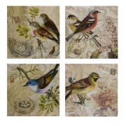 Kincaid Bird Canvas - Set of 4