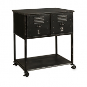 Alastor 2-Drawer Rolling Cart Table
